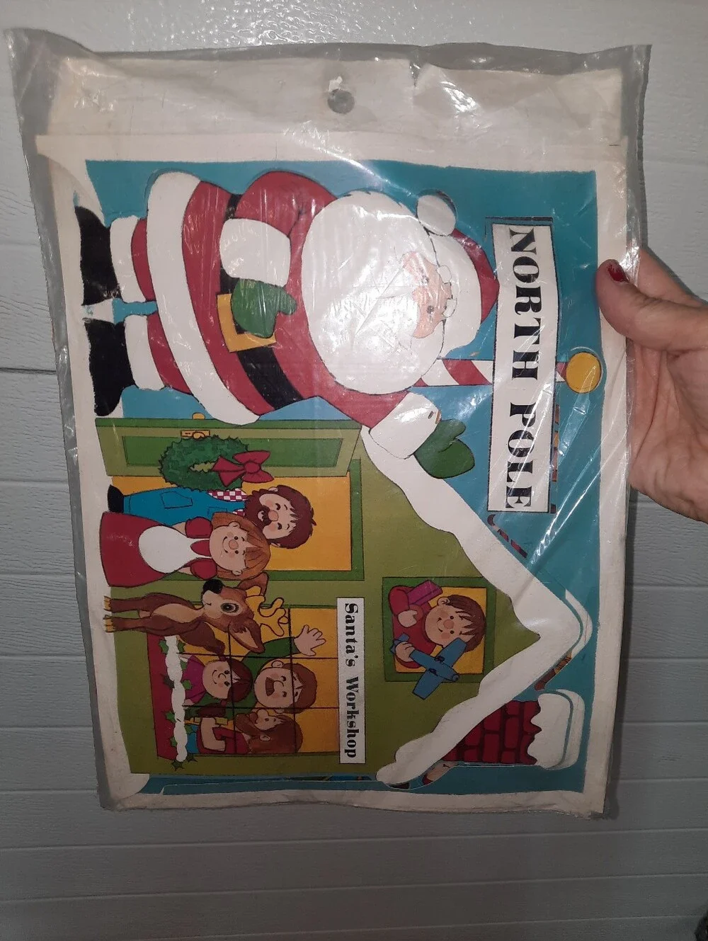 Vintage Peck Santa's Workshop Mobile Hanging Decoration
